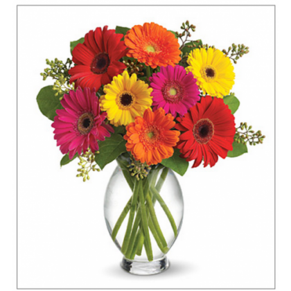 Buchet gerbera si hypericum