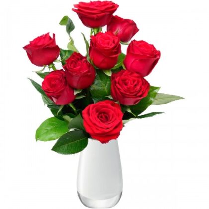 Buchet compus din 9 fire trandafiri